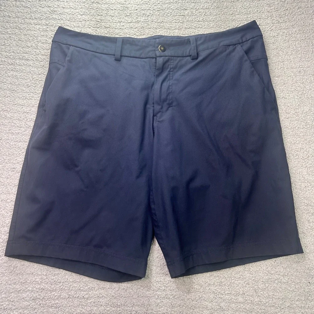 Lululemon Flat Front Short Chino Navy Blue 38 Golf Athletic 10
